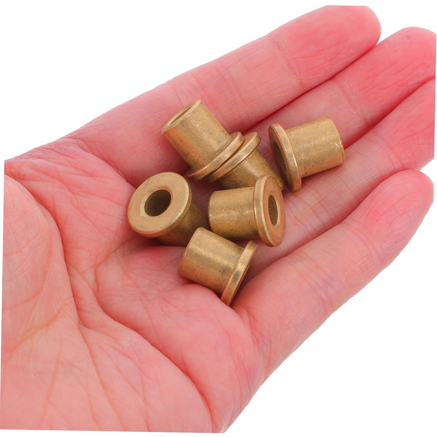 MAGICLULU 6pcs Flanged Sleeve Bearings Copper Wrapped Bushings for High-Load High-Speed Industrial Applications Efficient Heat Management Noise
