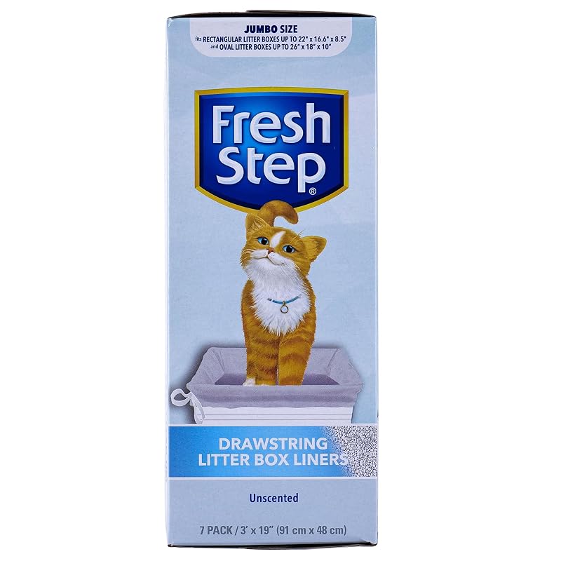 Forro Jumbo para Caixa de Areia de Gatos Fresh Step sem Fragrância 7 unidades