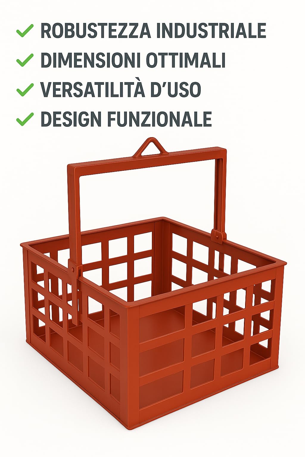 Cesta per montacarichi 50x50cm, Made in Italy - Cesta in lamiera per Paranco, Altezza 30cm e Portata 105lt – Baule Porta Attrezzi da Lavoro per Uso in Cantiere Edile o Domestico Resistente agli Urti