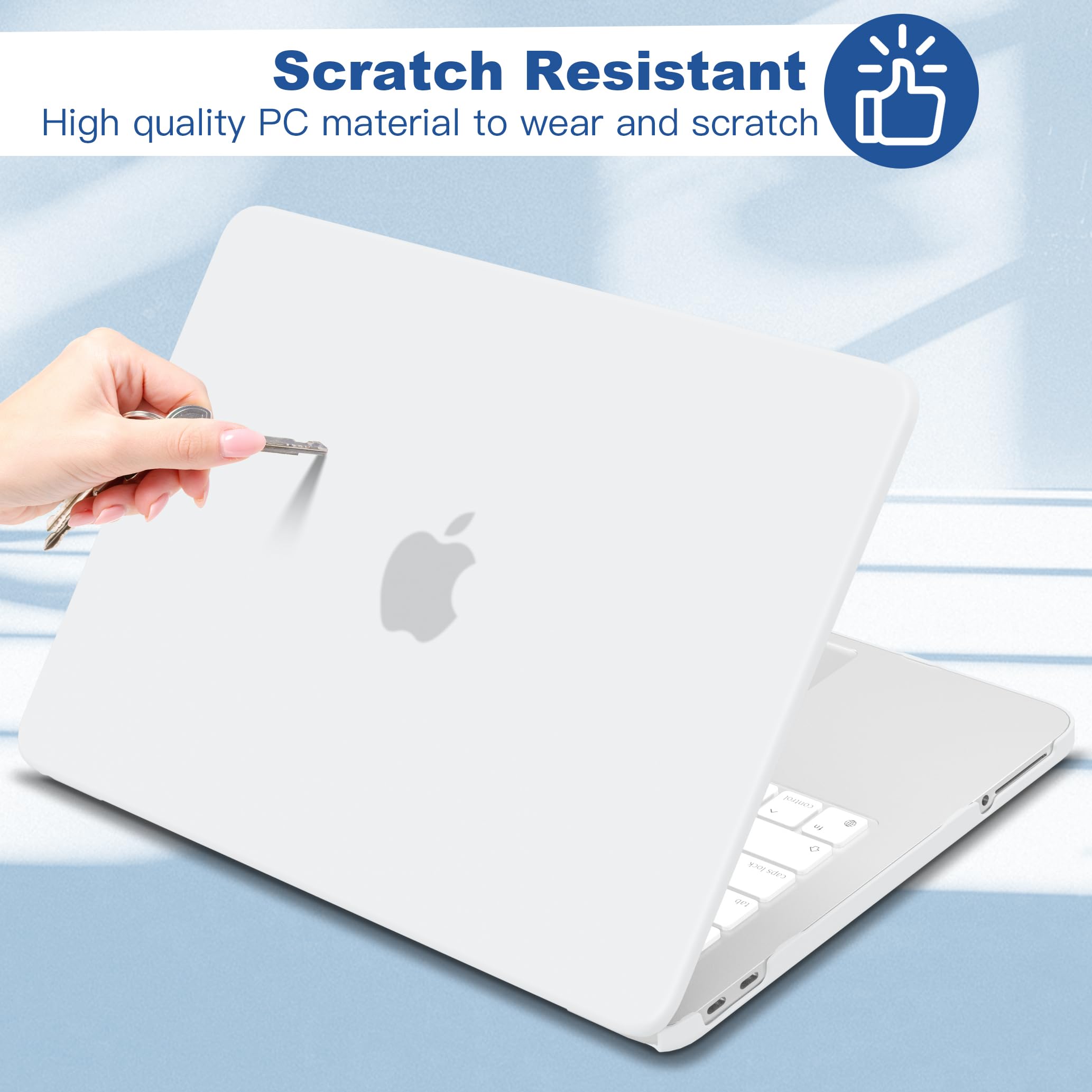 Custodia per MacBook Neo 13 pollici 2026, cover rigida antiurto ultra sottile con copertura per tastiera e pellicola protettiva per MacBook Neo 13" A3404, trasparente opaco