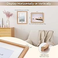 Vista 554 de Fun Memories Portarretratos de metal de 16 x 20 pulgadas con paspartú de 11 x 14 pulgadas, acabado de aluminio cepillado, parte delantera de vidrio