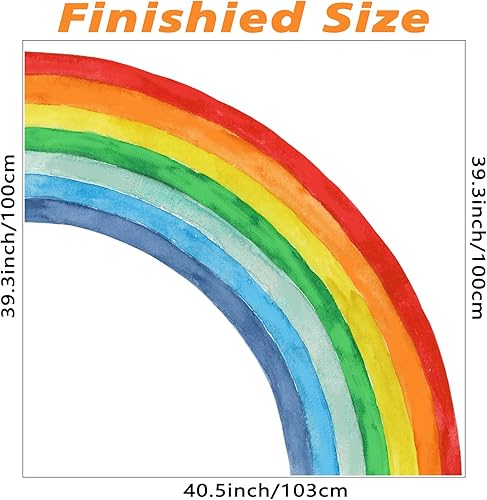 Miniatura 4 de Adhesivo de pared de arco iris, acuarela, arco iris, calcomanías de pared para habitación de niñas, guardería, gran arco iris extraíble, murales de