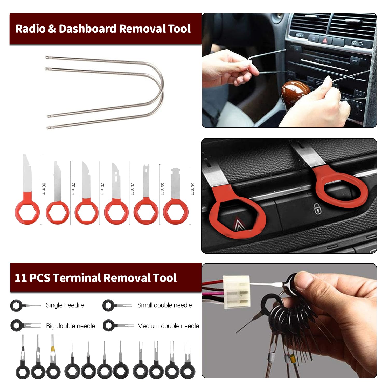 19-teiliges Auto Demontage Werkzeug Set - Kunststoffheber Für Innenverkleidung