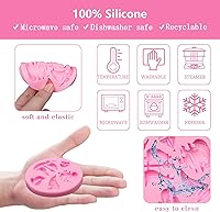 Vista 3 de Moldes de silicona para timón de ancla, moldes para fondant de gancho para barco de vela, gaviota salvavidas de chocolate, moldes para hornear