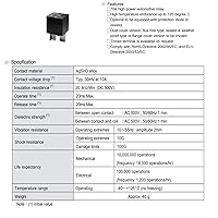Vista 6 de 897H-1AH-D-R1 U02 13742705 12VDC 70A 13306943 4Pins Plug in SPNO Relé de potencia automotriz