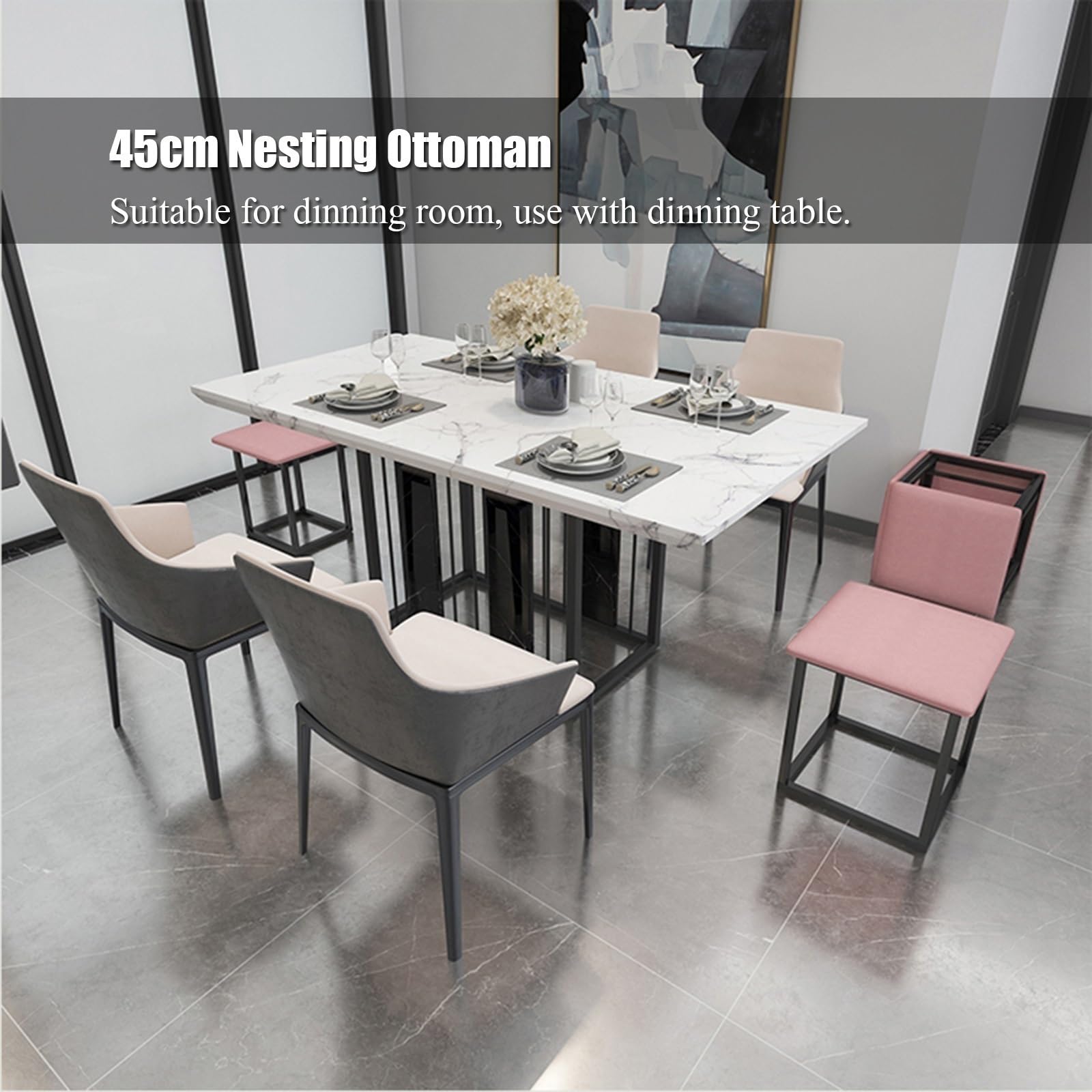 Amazon｜5 in 1 オットマン 収納イス 省スペース 折りたたみ椅子 収納