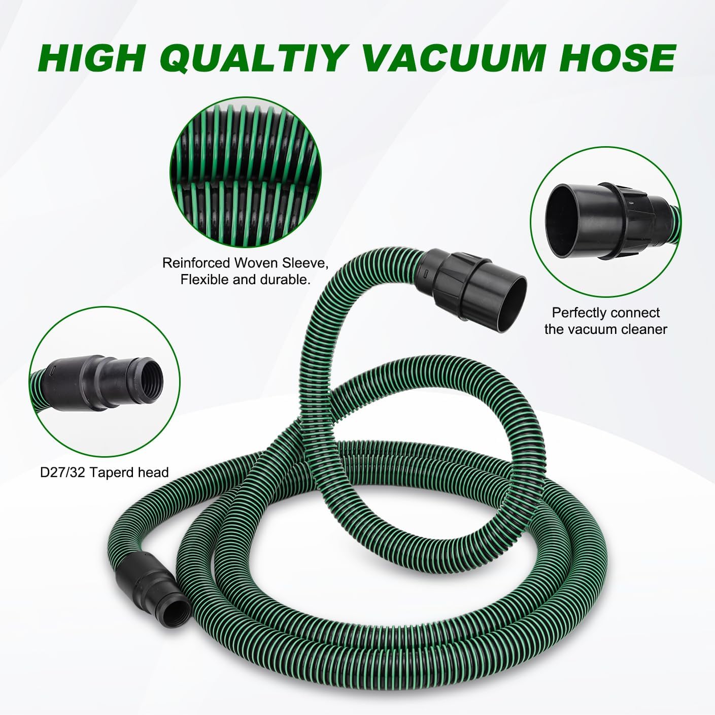 3.5M (11.5FT) Dust Extractor Hose for Festool Vacuum Suction Hose D27/32x3,5m, Compatible with Festool CT 26/36/48 CT 15/25 CT MINI and CT MIDI from 2019 onwards, Heavy-Duty Flexible