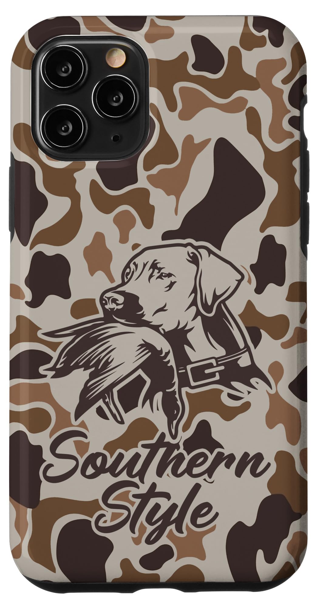 iPhone 11 Pro Old School Camo Southern Style Duck Hunters With Dog Case