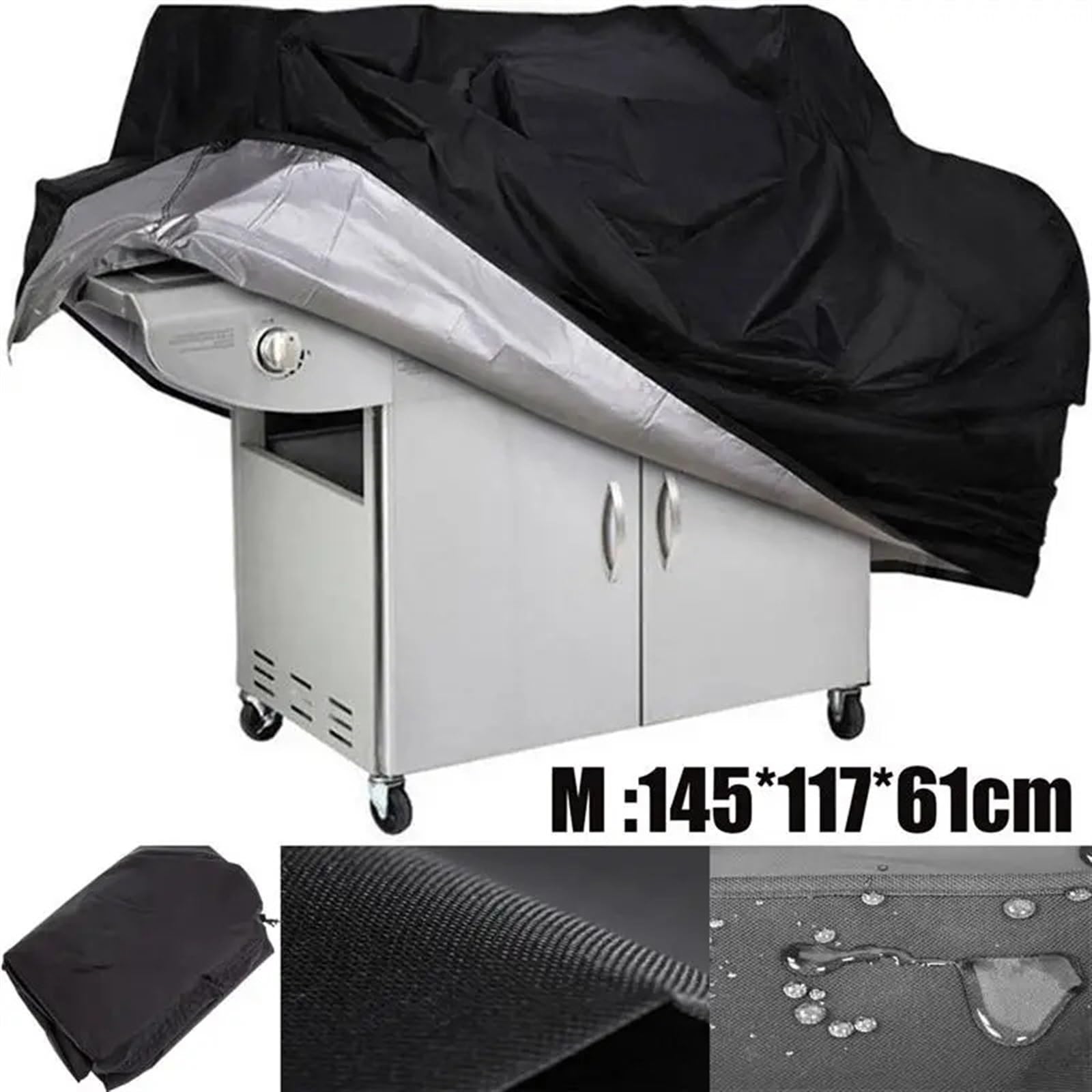Funda Barbacoa Exterior Impermeable Cubierta For Parrilla De Barbacoa, Resistente, For Exteriores, Oxford, For Ahumador(170x61x117cm)