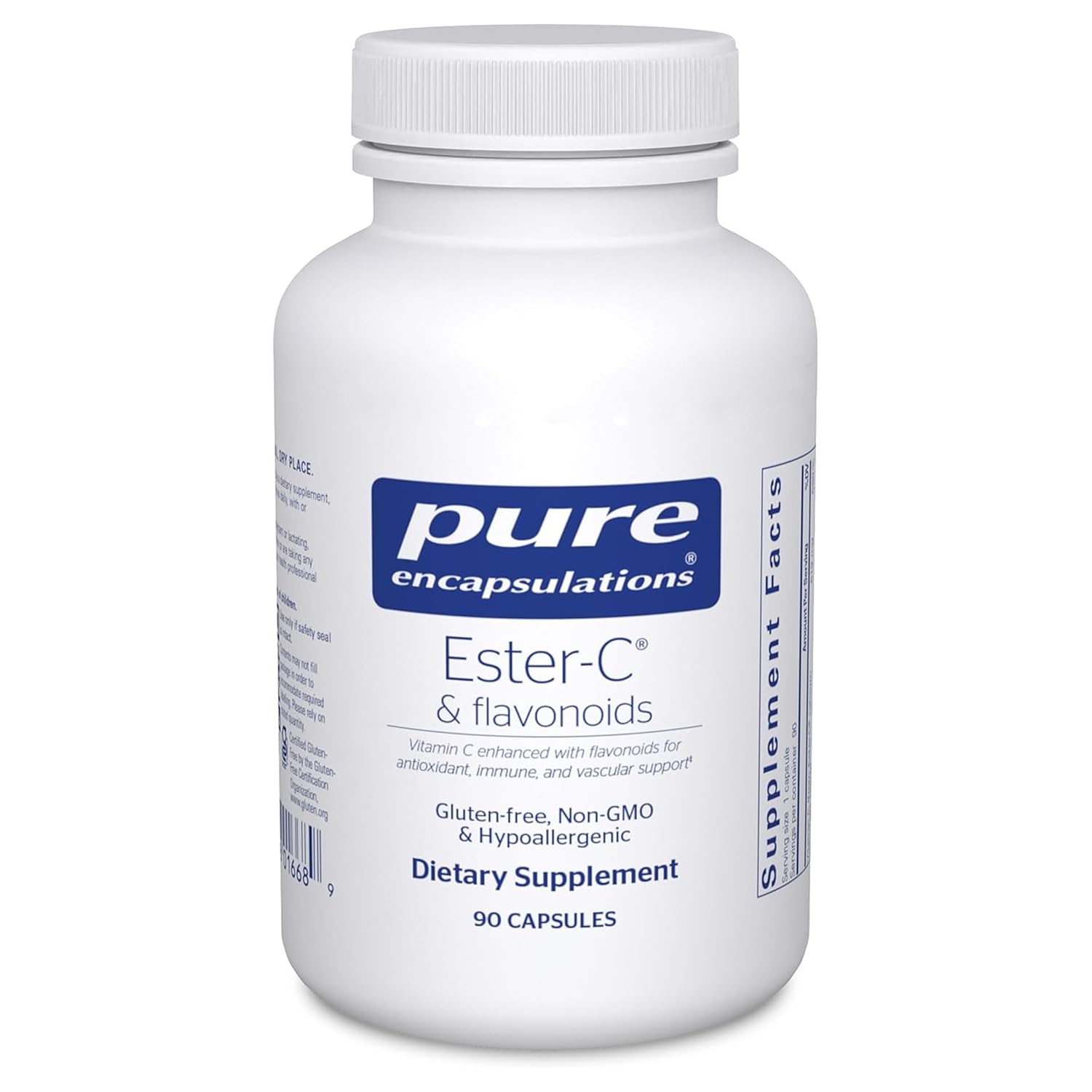 Pure Encapsulations Ester-C Flavonoids - Vitamin C Supplement for Antioxidants - Immune Vascular Support with Calcium Rutin -