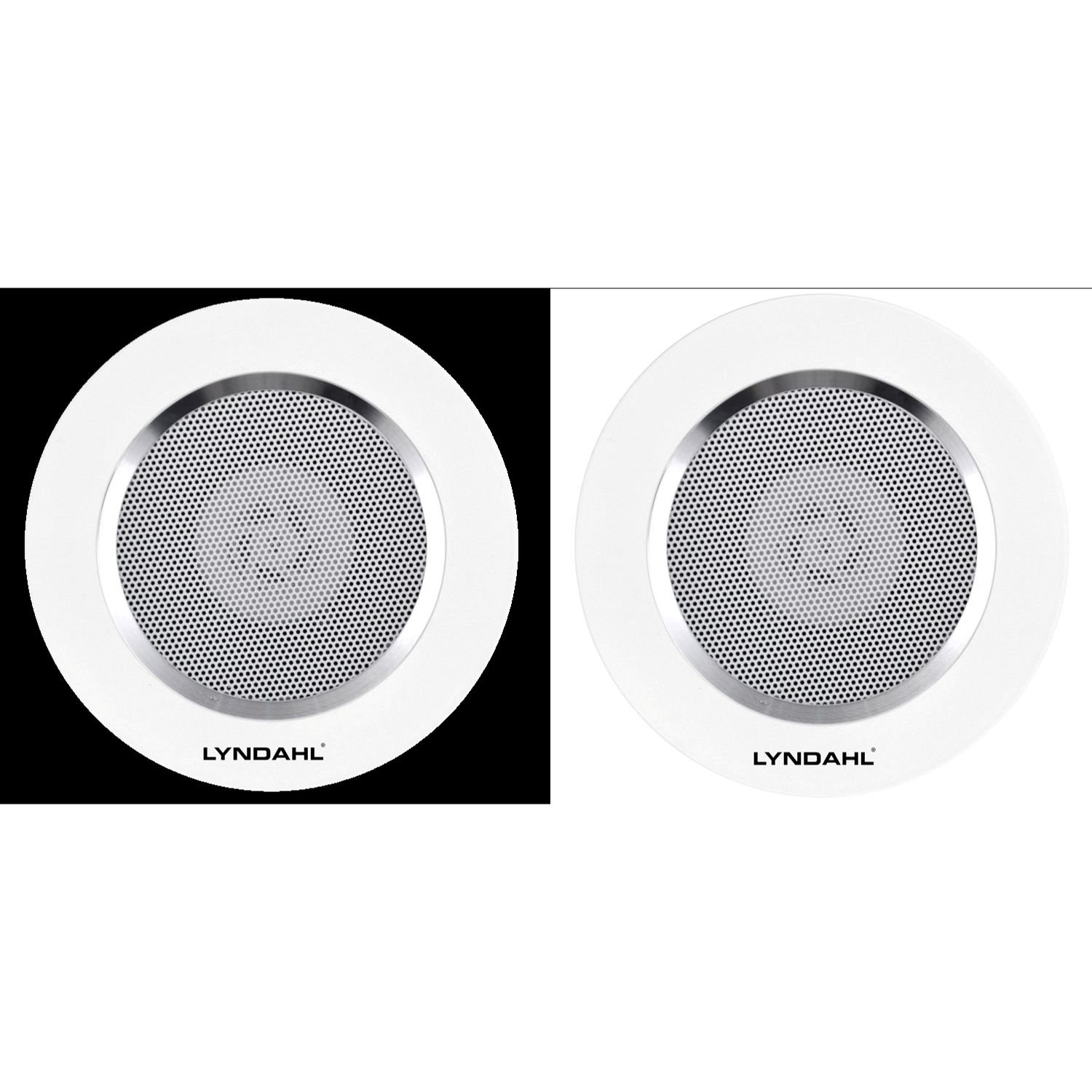 zalias LYNDAHL CS120AL Haut-parleurs de 2 Voie, Haut-parleurs pour Montage au Plafond, 120 mm, Paire d'enceintes en Aluminium