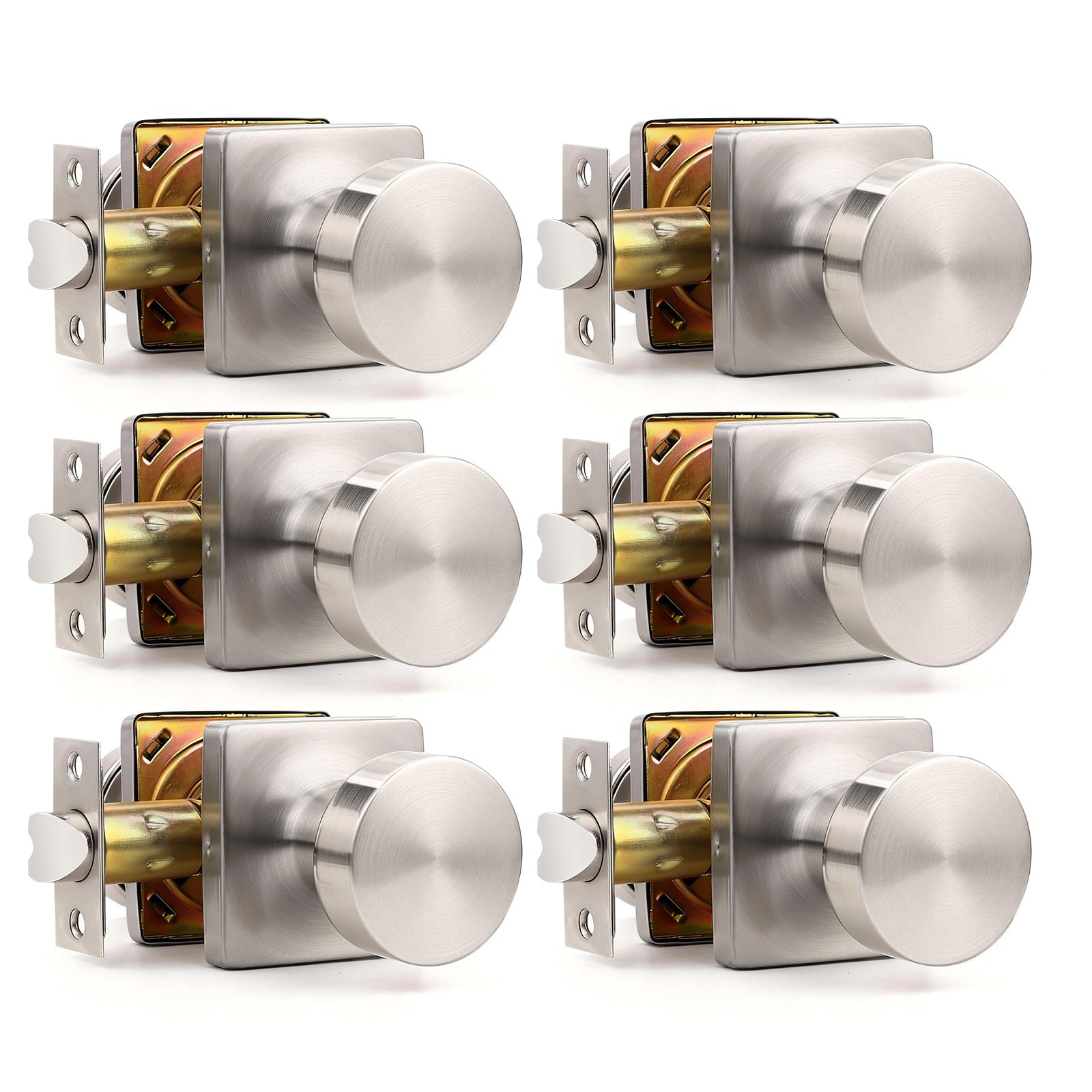 Black Keyless Door Knobs - Privacy & Security -17