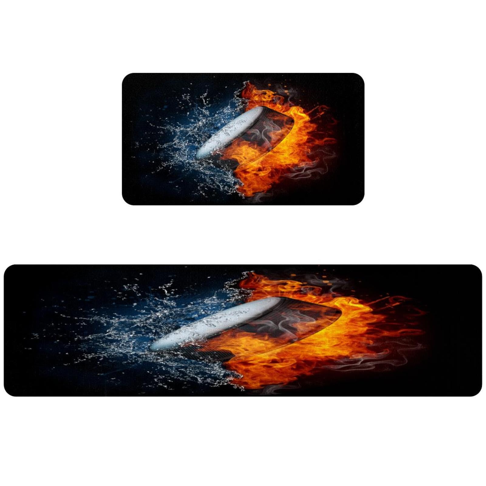 Alfombrillas de cocina VAPOKF juego de 2 alfombras lavables antideslizantes de diseño
