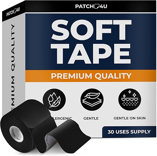 Soft Tape (30 Pack) - Pain Free Removal, Hypoallergenic, Latex Free & Gentle On Skin - Skin Friendly Adhesive Cotton Tape