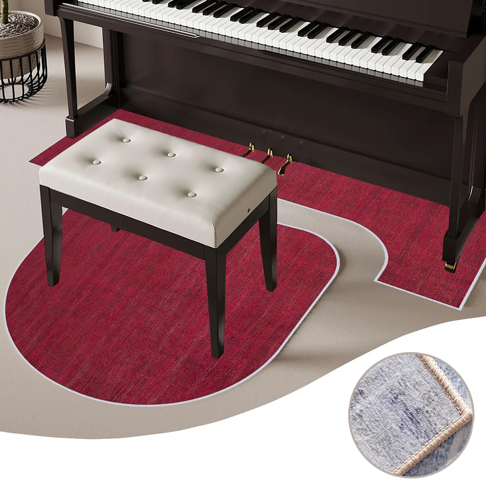 Tapis insonorisant pour piano, absorption acoustique, tapis insonorisant pour piano, absorption des chocs, tapis insonorisant, comprend un coussin de piano droit et un coussin de tabouret Tapis de p