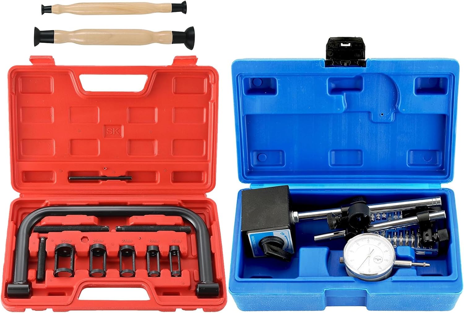DASBET Valve Spring Compressor & Valve Lapper Set & 110Lbs Magnetic Base with Fine Adjustment