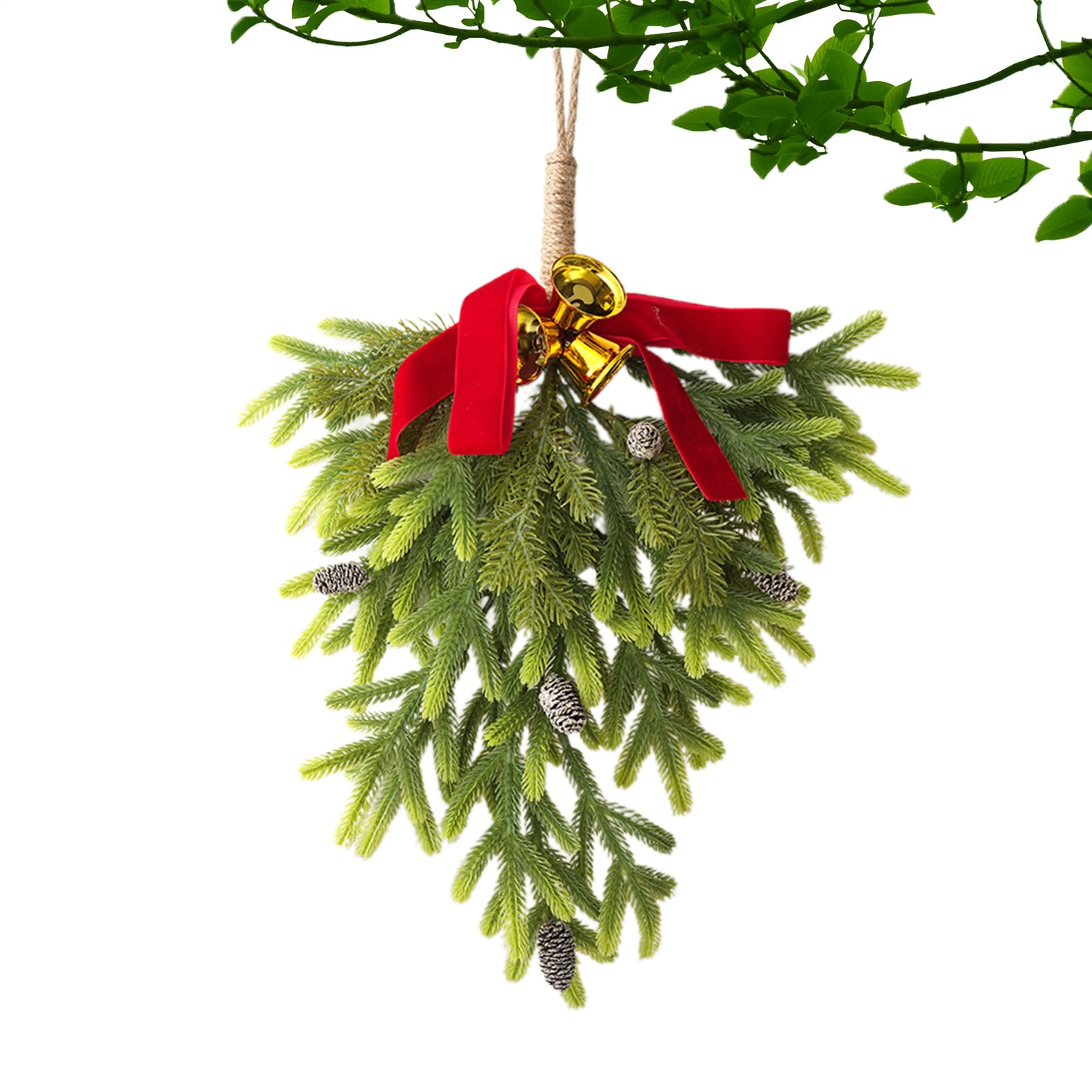 Couronne de Noël de qualité supérieure avec feuillage de pin