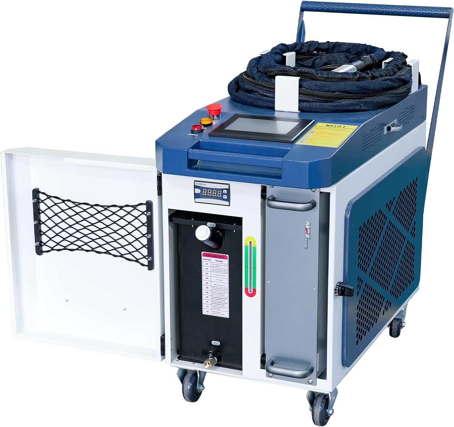 WTTTOOLS BLW-3000 Laser Welding Machine with side panel open showing water tank