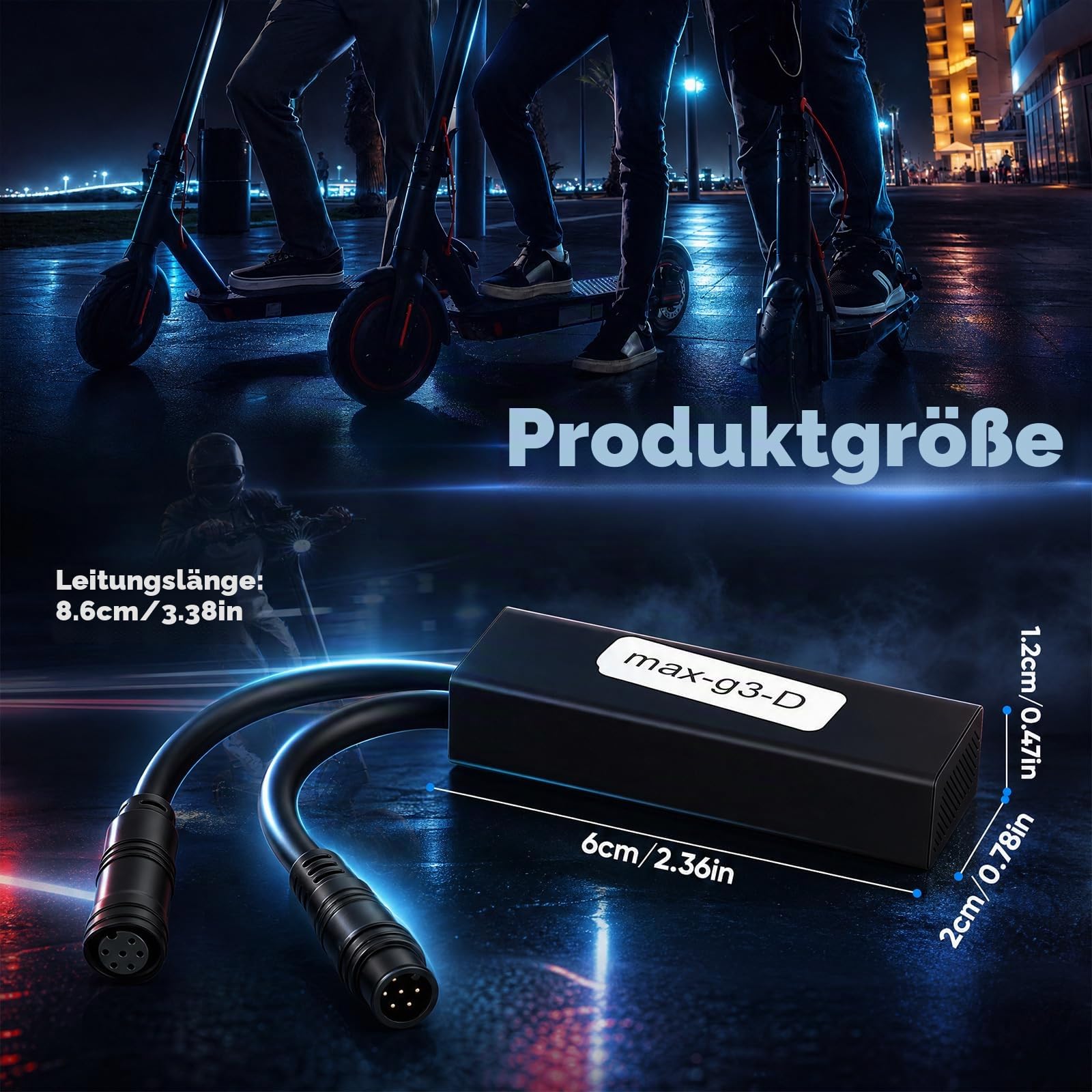 Tuning Chip, E-scooter Tuning Chip Unlock Cable für Segway Ninebot Max G3 D Elektro Scooter Upgrade Travd 40 km/h Benutzerdefiniertes Lastloses Geschwindigkeitsfreigabekabel Schnellumschalttaste