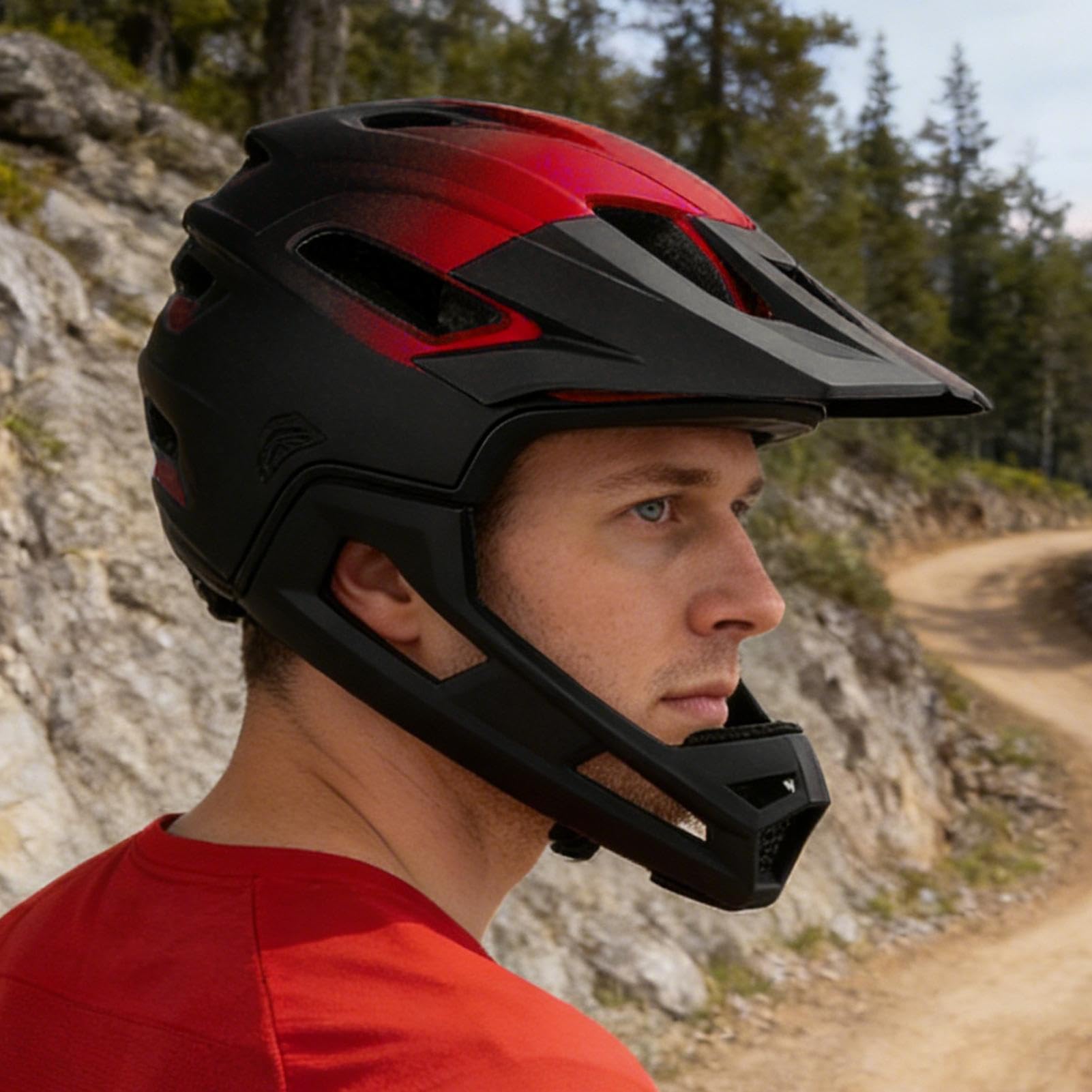 Kask motocyklowy – oddychający kask z twardą obudową – kask rowerowy dla dorosłych, dla mężczyzn, kobiet, młodzieży, żony, męża, syna, córki i rodziny, do jazdy na deskorolce