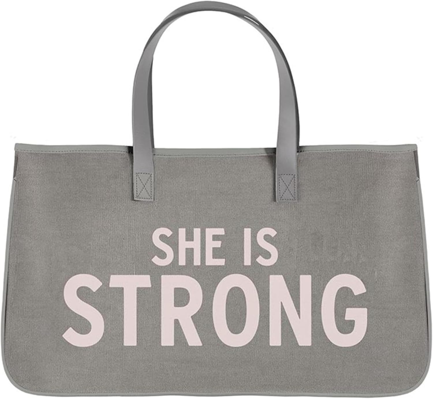 Creative Brands Faithworks - Inspirational Canvas Weekender Tote Bag with Leather Handles and Inside Pocket