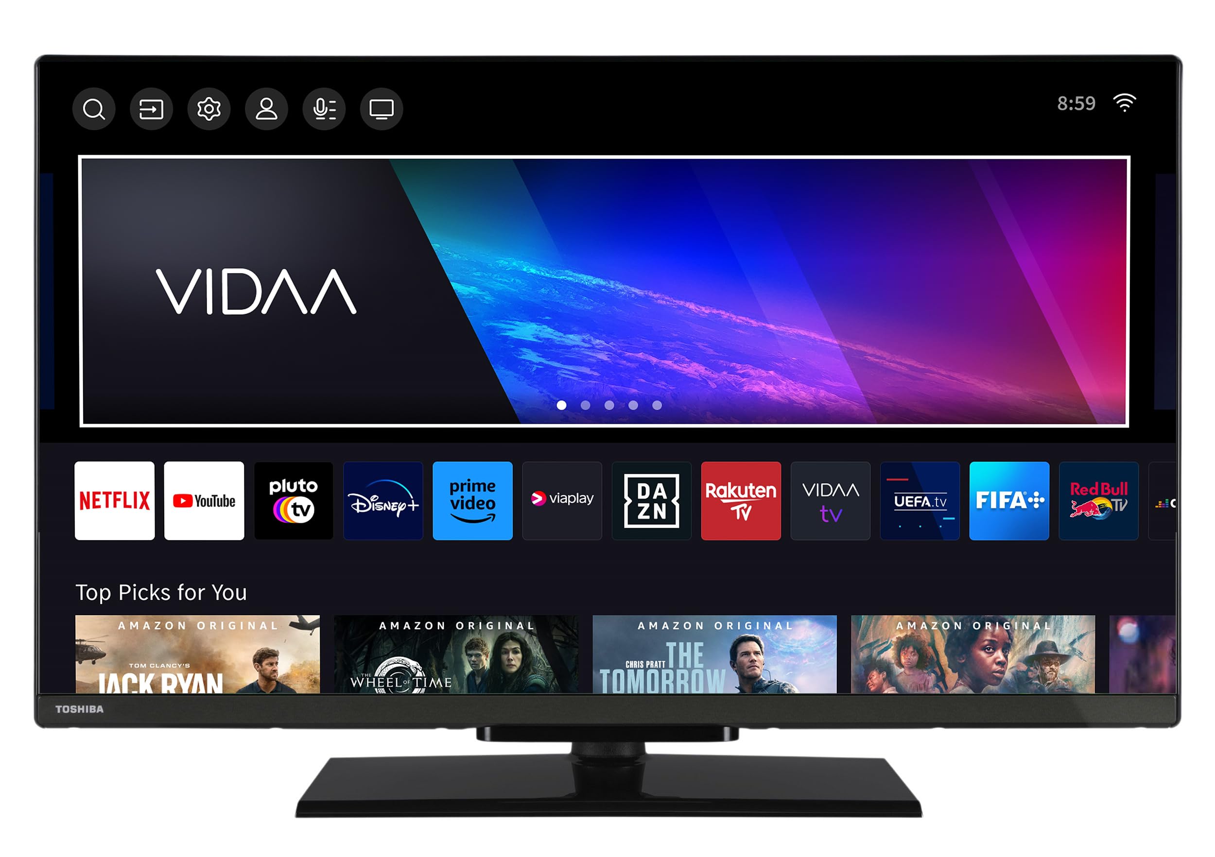 Toshiba 32LV3F63DAZ Fernseher 32 Zoll Smart TV VIDAA Full HD Fernseher HDR Smart TV mit Triple-Tuner, LED TV (2026)