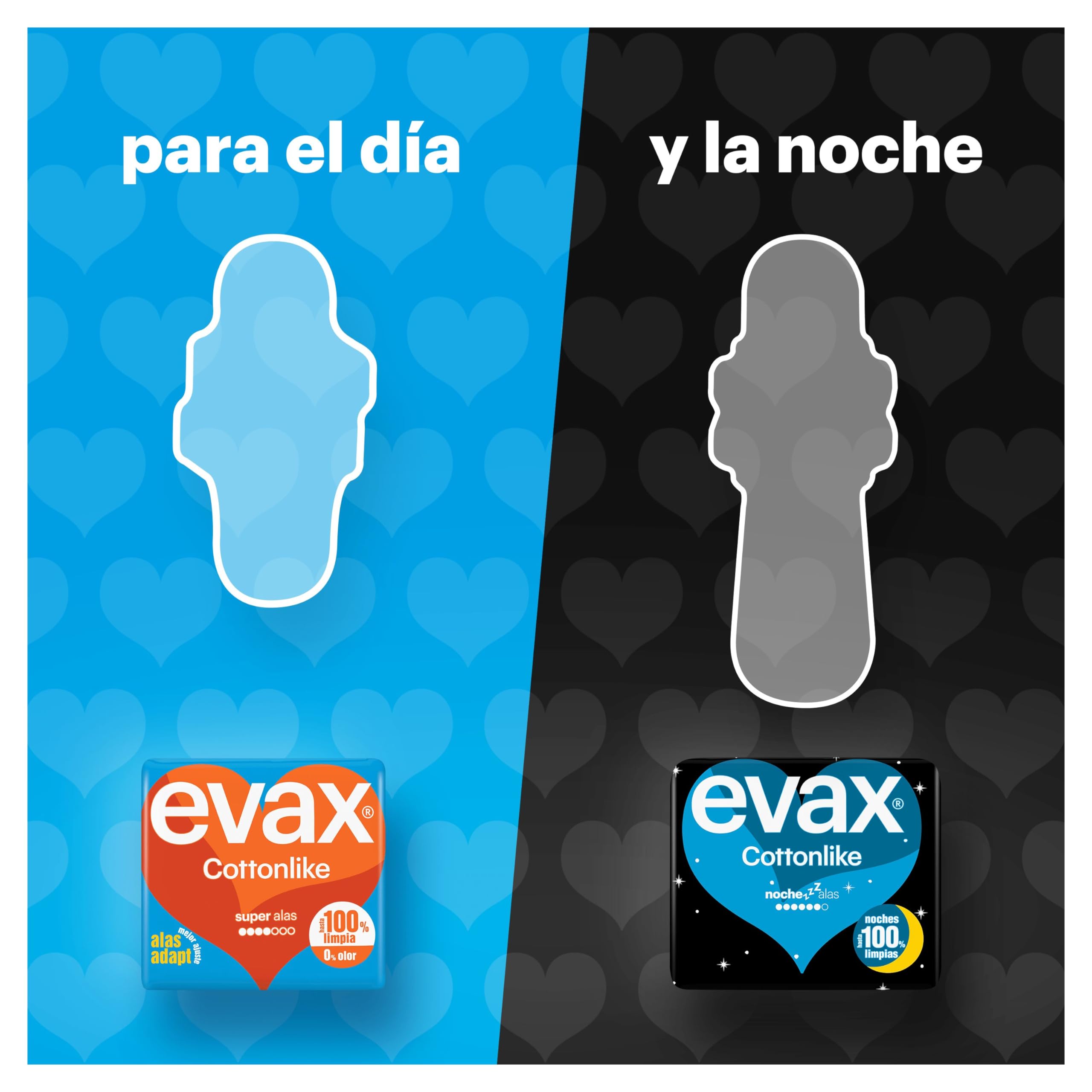 Evax Cottonlike Super Compresas Con Alas, Pack de 24, Protección Durante El Día, Absorben Flujo Repentino, Eliminan Malos Olores, Capa Superior Extrasuave, 100% Limpia y 0% Olor — view 6