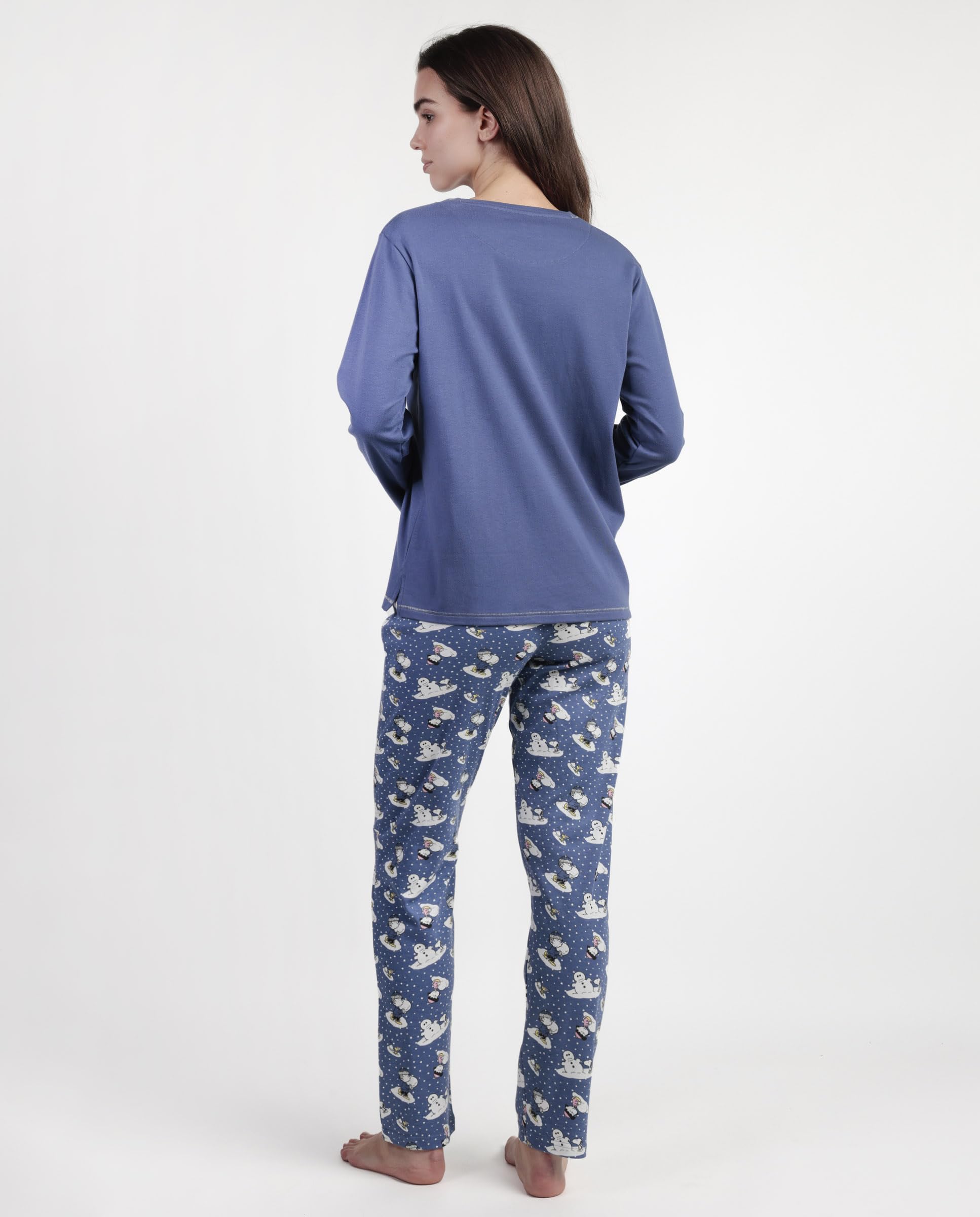 PEANUTS Pijama Manga Larga Snow Drift para Mujer