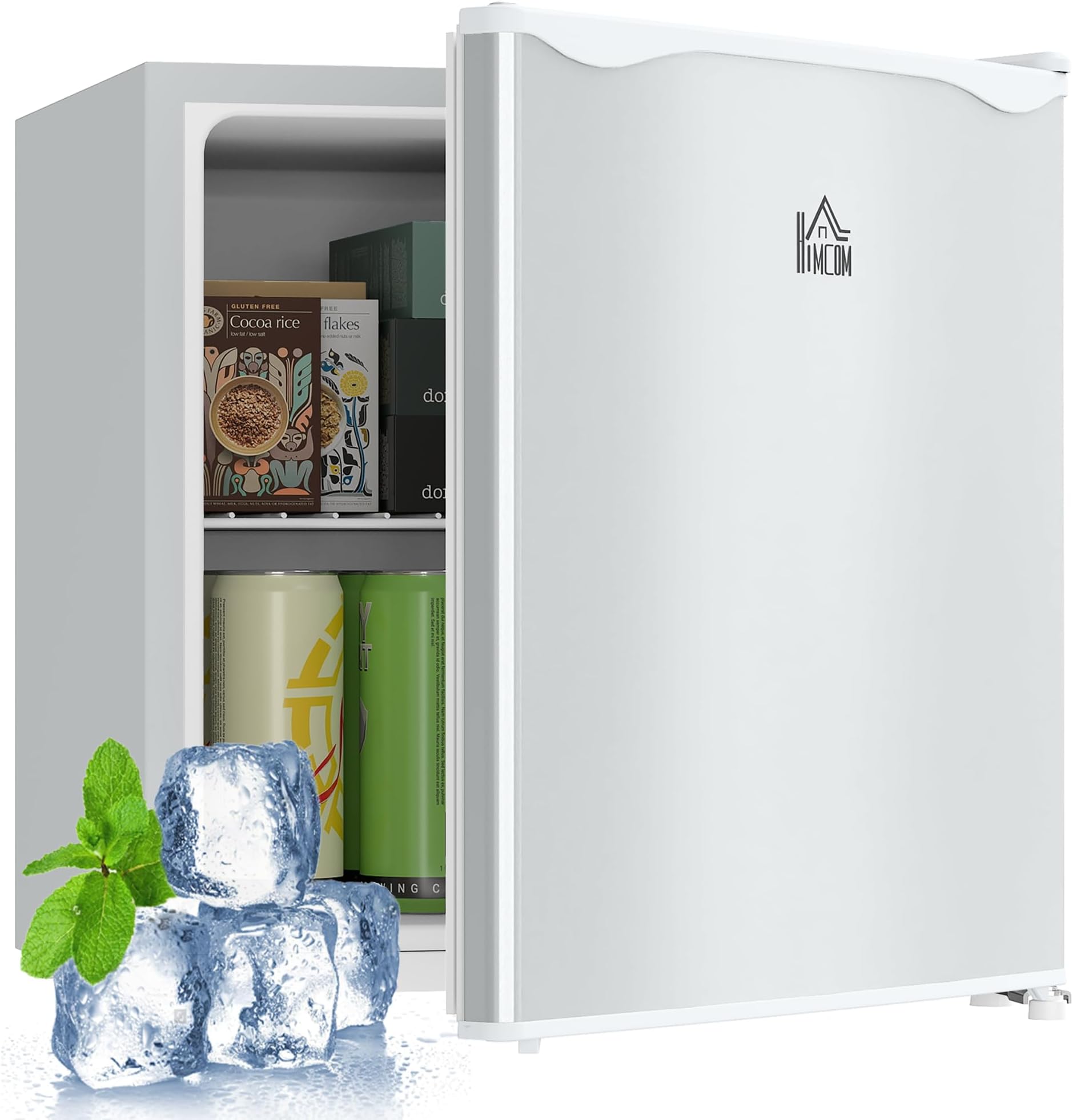 Mini Freezer Countertop, 1.1 Cu.Ft Compact Upright Freezer with Removable Shelves, Reversible Door for Home, Dorm, Apartment and Office, White
