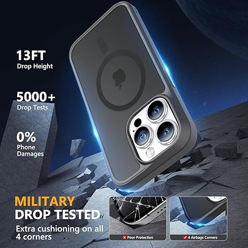 Vista 530 de MOCCA - Funda magnética resistente para iPhone 11 de 6.1 pulgadas, compatible con MagSafe, protector de pantalla de vidrio + protector de lente