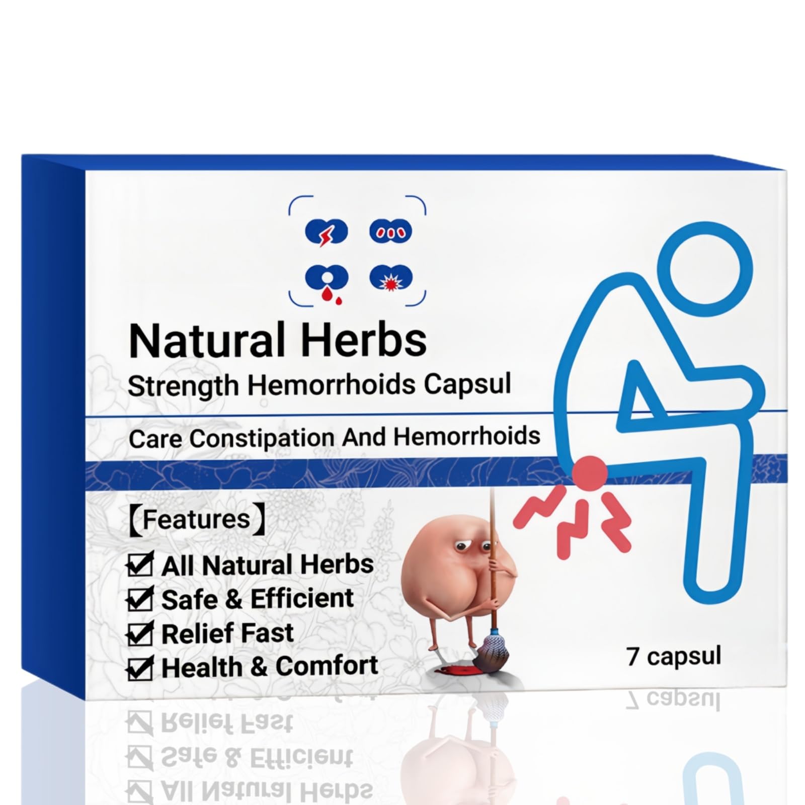 7Pcs Natural Herbal Strength Hemo/rrhoid Cap/sules,Piles Treatment Extra Strength,Hemo/rrhoid Relief Cap/sules,Helps Relieve Itching,Treatment for Hemo/rrhoids,Hemo/rrhoid Treatment Rapid for Man