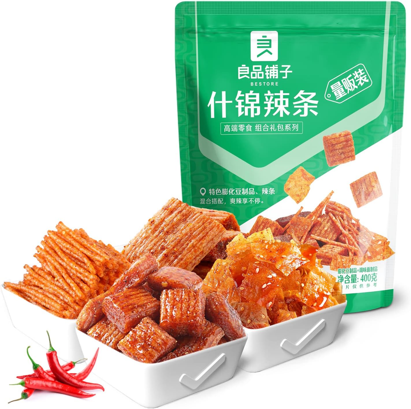 BESTORE Latiao Spicy Assorted Pack Chinese Spicy Snacks 14.1 OZ