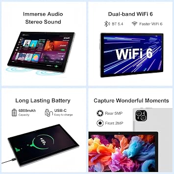 Tablet 12GB RAM 128GB ROM 10 inch Android Tablet Octa Core Processor