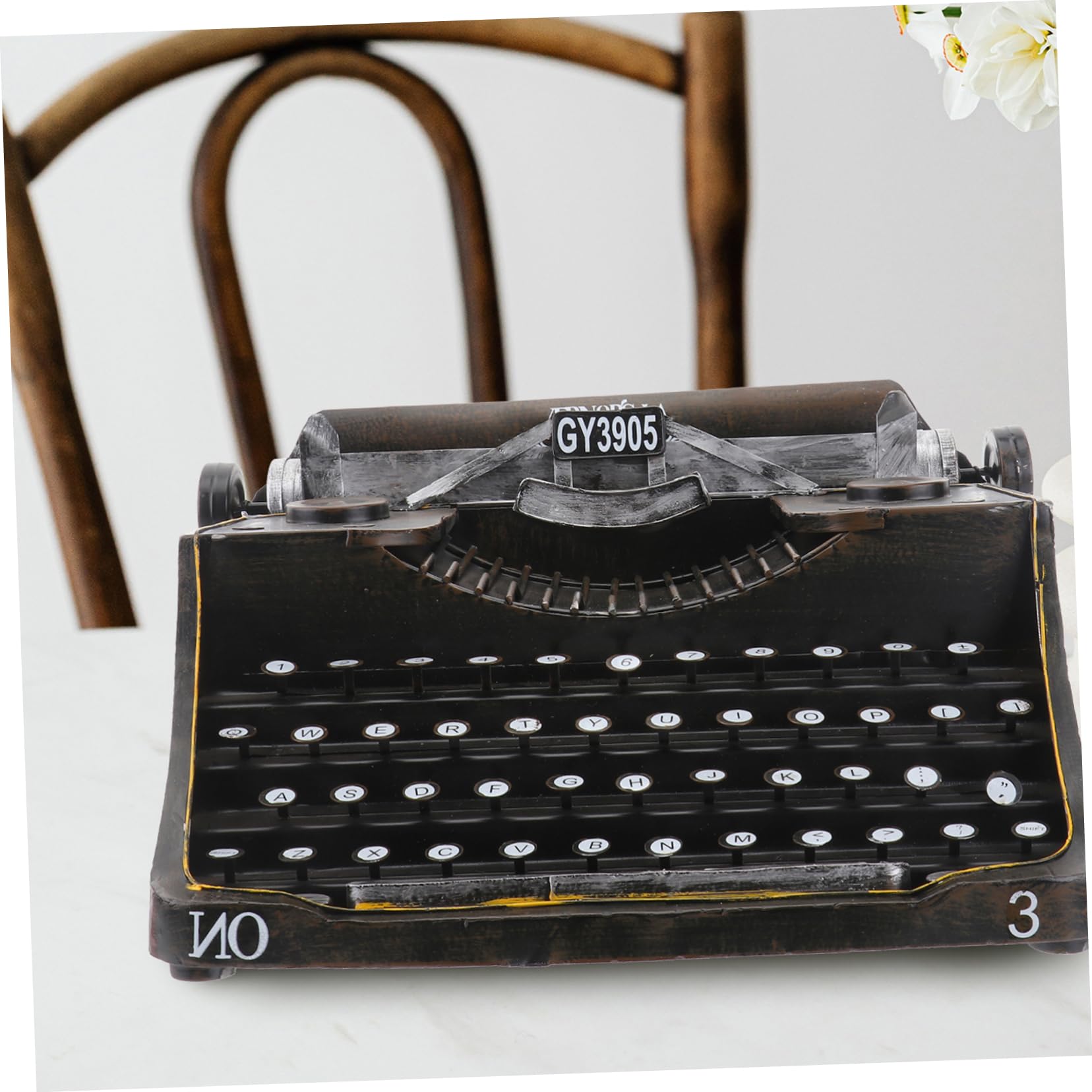 Vaguelly Vintage Schreibmaschine aus Eisen für Desktop und Café Schwarze Retro Schreibmaschine mit Robuster Verarbeitung und Stilvoller Heimdekoration