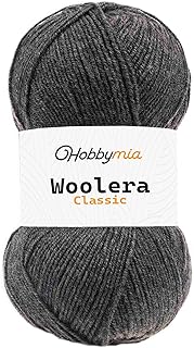 Woolera Classic Wool Yarn - 100g / 307yds - (3) DK Weight - 75% Acrylic, 25% Wool (Anthracite, 1 Skein)
