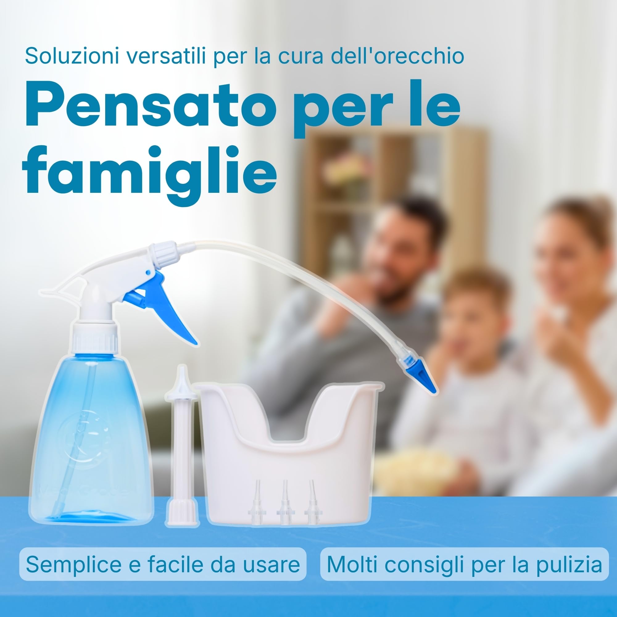 Medi Grade Kit per Pulizia Orecchie 300ml – Apparecchio per Rimozione Tappi Orecchie – Kit Eco-Friendly Cerume Orecchie Pulitore – Migliora Naturalmente l’Udito