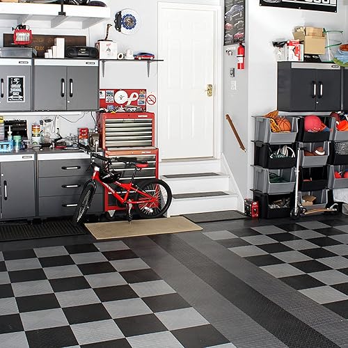 Miniatura 6 de Tapete multifuncional de PVC entrelazado para ejercicio, adecuado para MMA, gimnasio en casa y piso de garaje (12, gris grafito)