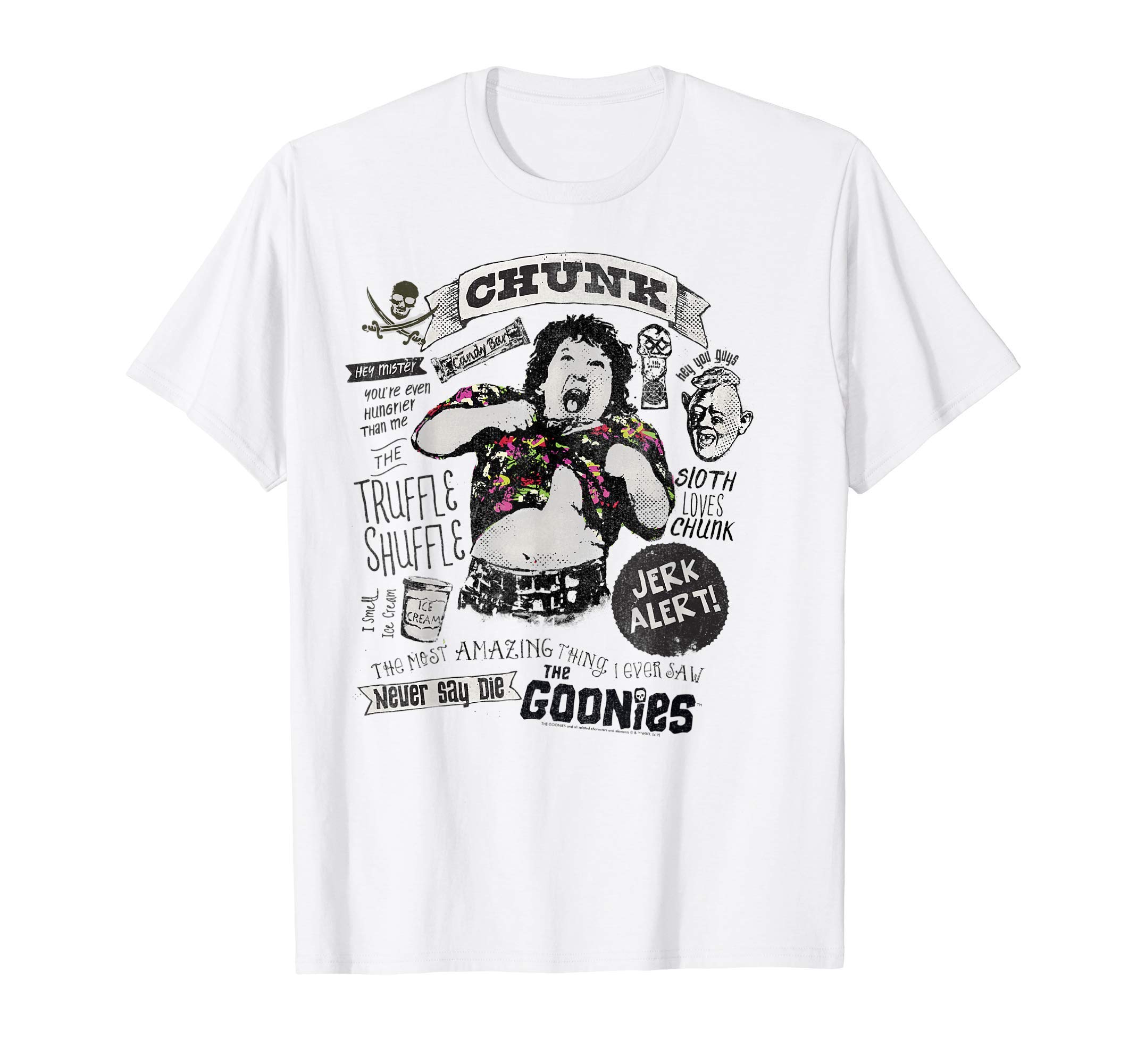 The GooniesChunk & Sloth Things Text T-Shirt