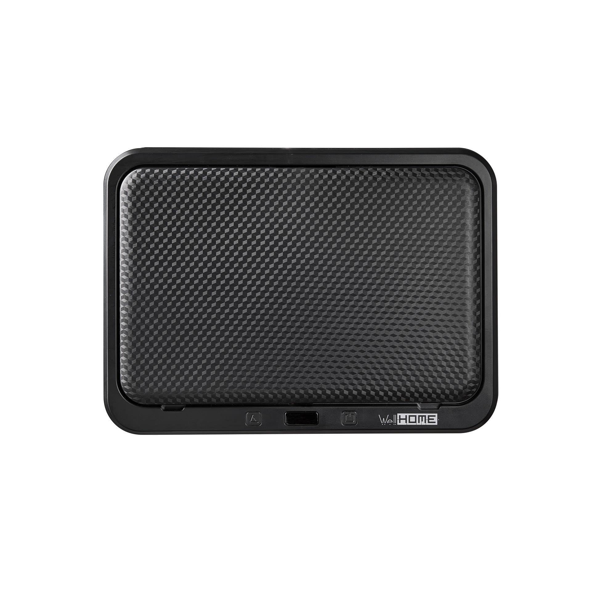 WELL HOME MOBILIARIO & DECORACIÓN Cubo de Basura inteligente para Reciclaje SIN patas, con apertura automática y contacto manual, capacidad 15L+15L, Alto: 60 (x35,5x26cm), Color Negro