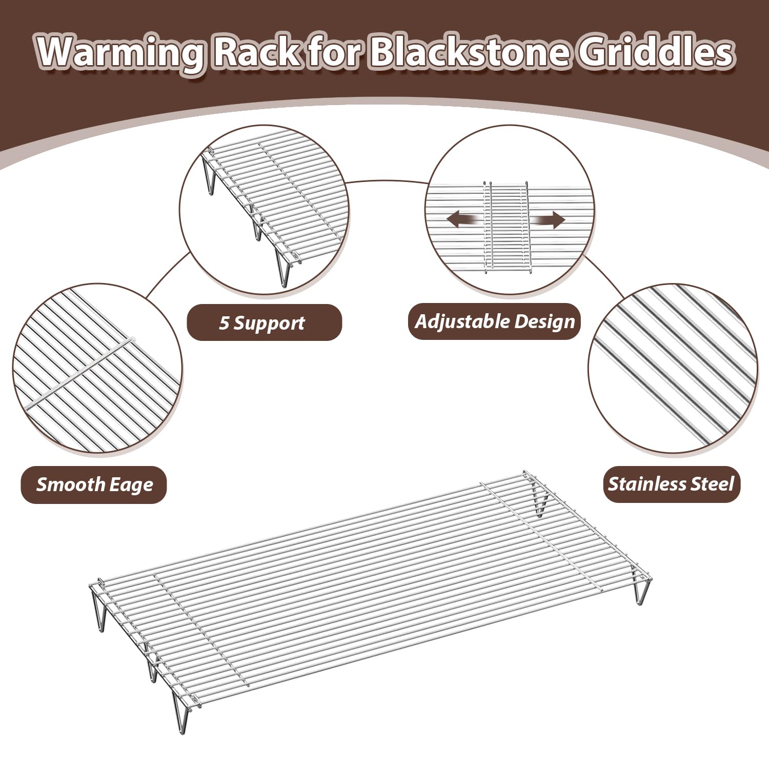 Griddle Racks Snapklik.com : Adjustable Griddle Warming Rack For Blackstone 36 28 22 ...