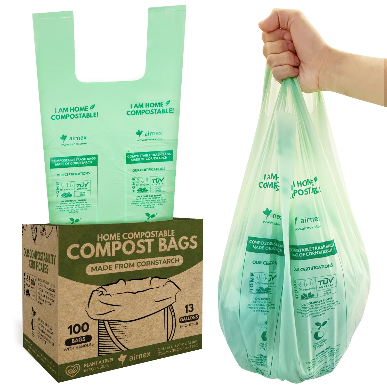 AIRNEX Compostable Kitchen Trash Bags
