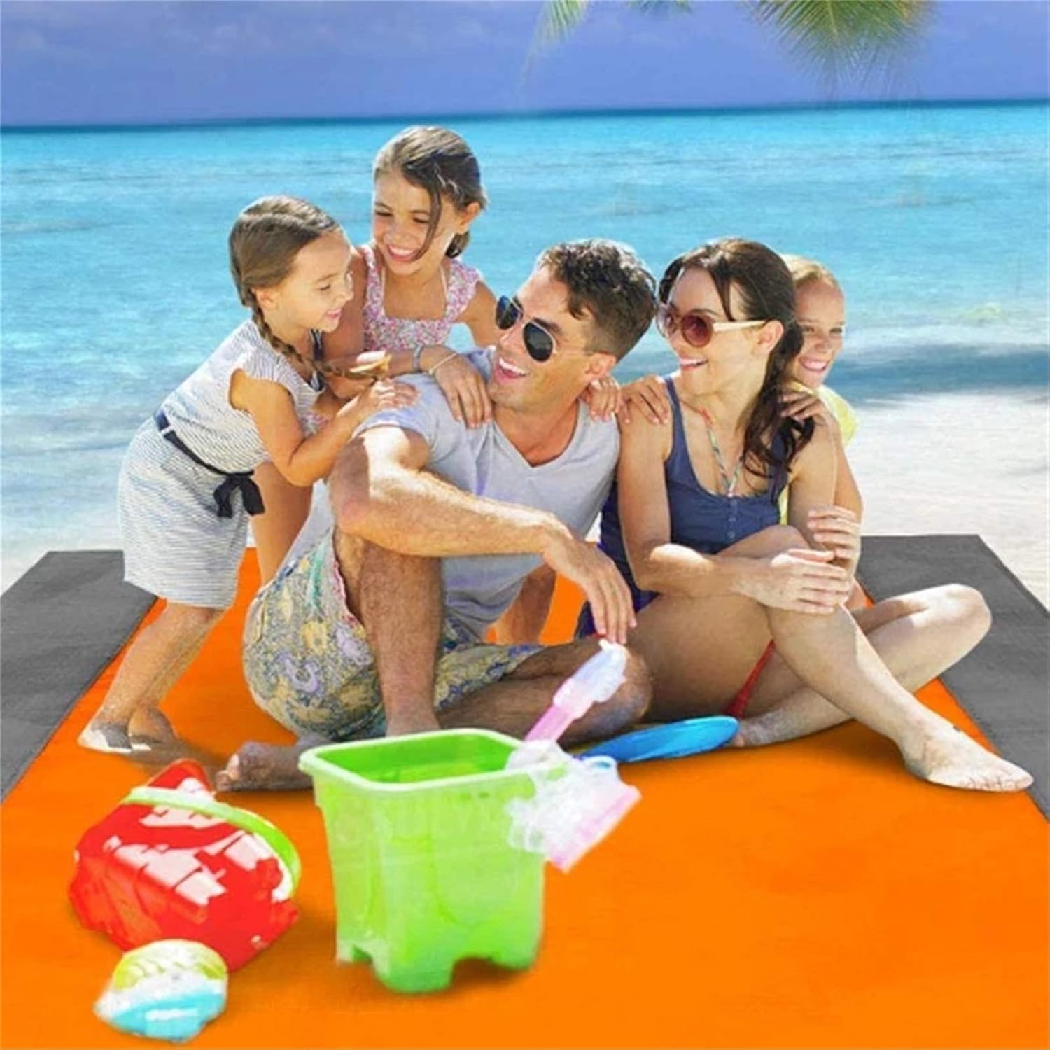 関税負担なし☆ビーチマット ポータブルピクニックビーチマットポケット毛布防水ビーチマットブランケットフロアマットマットレス屋外ピクニックキャンプテ