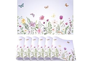 100 Pack Spring Paper Placemats, Disposable