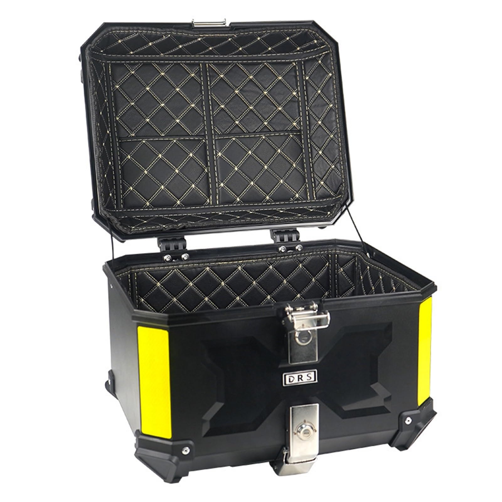 45L ABS Motocykl Tylny Top Case Motocykl Kask Box Uniwersalny Top Tail Tylny Bagażnik Przechowywanie Walizki Narzędziowe Blokada Motorcycle Tail Box boczna motocykla walizka(White 45L)