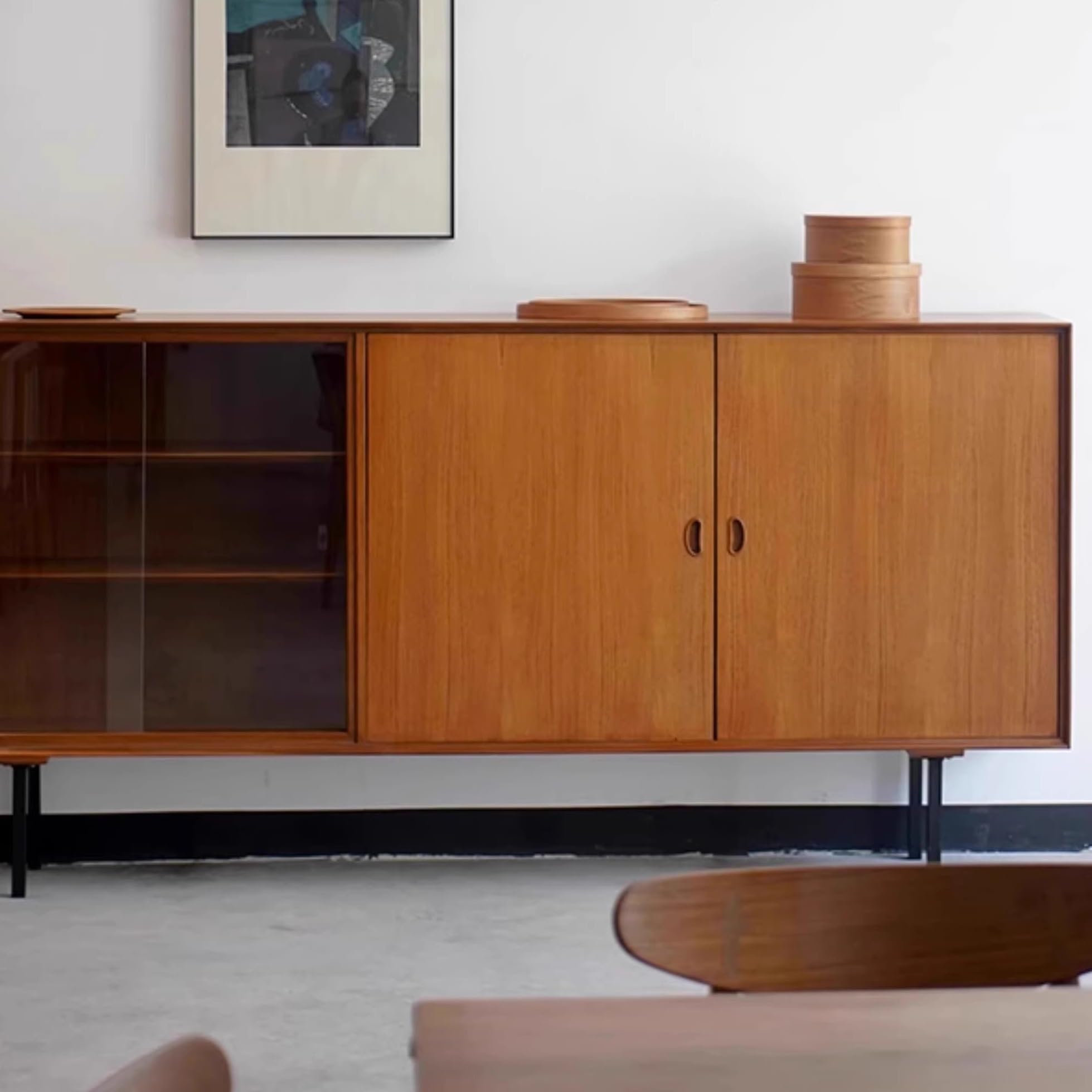 Mueble Buffet Moderno Vitrina de Cocina Retro Madera Maciza, 220 x 35 106 cm, for el hogar, Sala Estar, Porche Lateral, decoración, Muebles