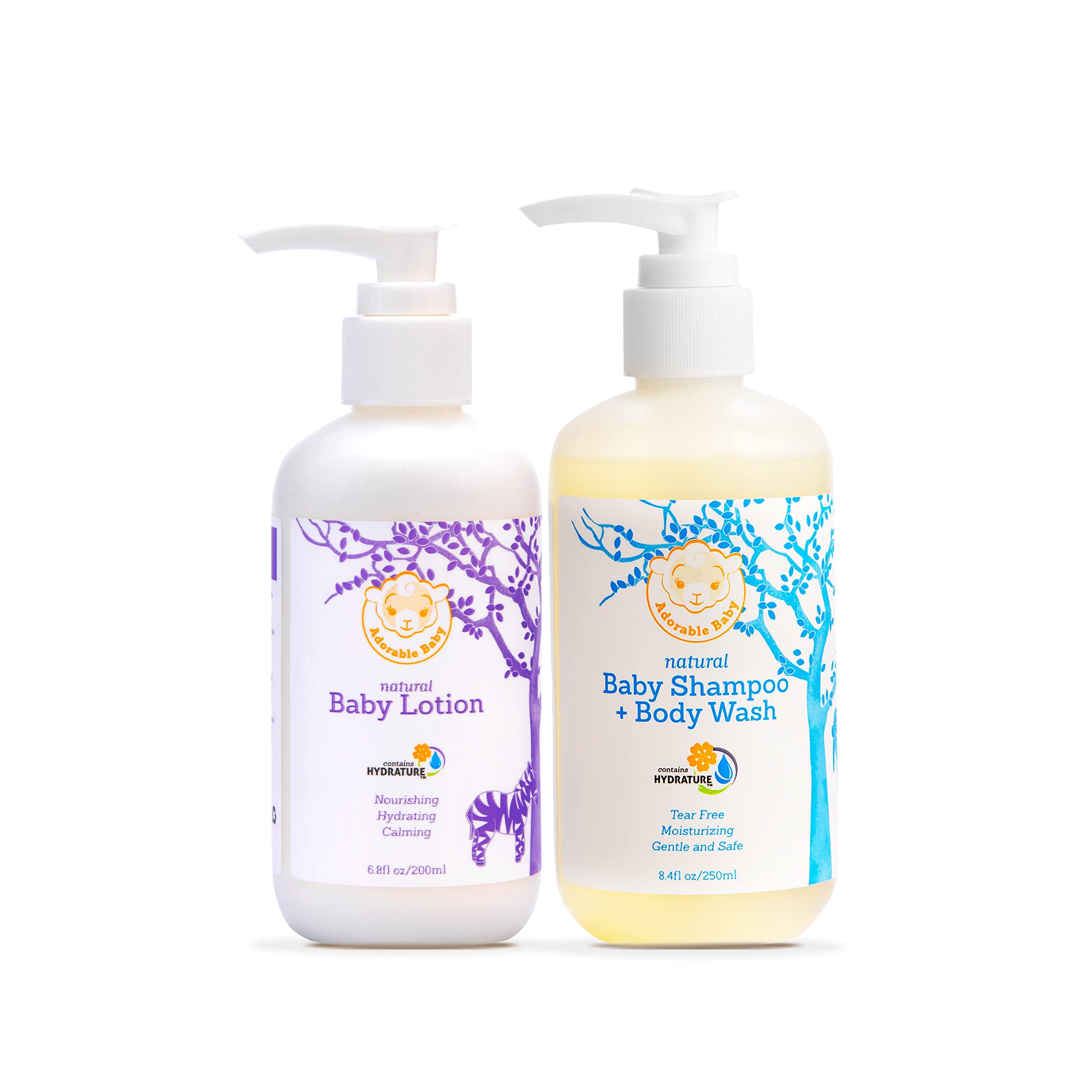 Buy Adorable Baby Natural Shampoo and Body Wash + Natural Baby Lotion
