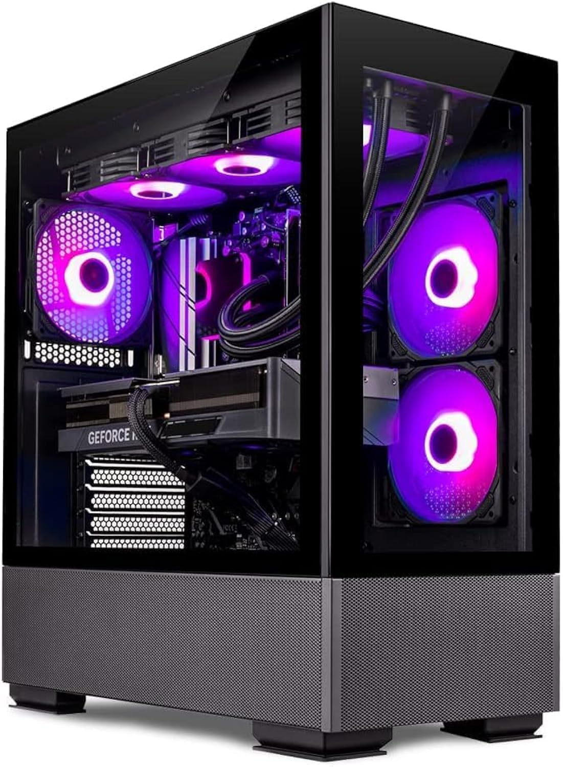 Skytech Azure Gaming PC Desktop, Intel i7 14700F 2.1 GHz (5.3GHz Turbo Boost), NVIDIA RTX 4060 8GB GDDR6, 2TB SSD, 16GB DDR5 RAM 5200, 750W Gold PSU, 360mm ARGB AIO, Wi-Fi, Win 11 Home