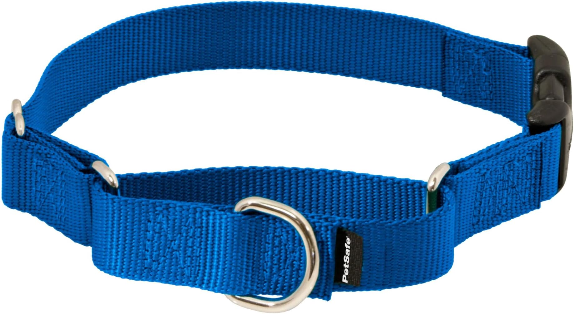 Martingale Collar with Quick-Snap Buckle - Adjustable No-Slip Quick Release Dog Collar - Everyday Wear No-Pull Training Aid - 1" Wide - Large - Royal Blue
