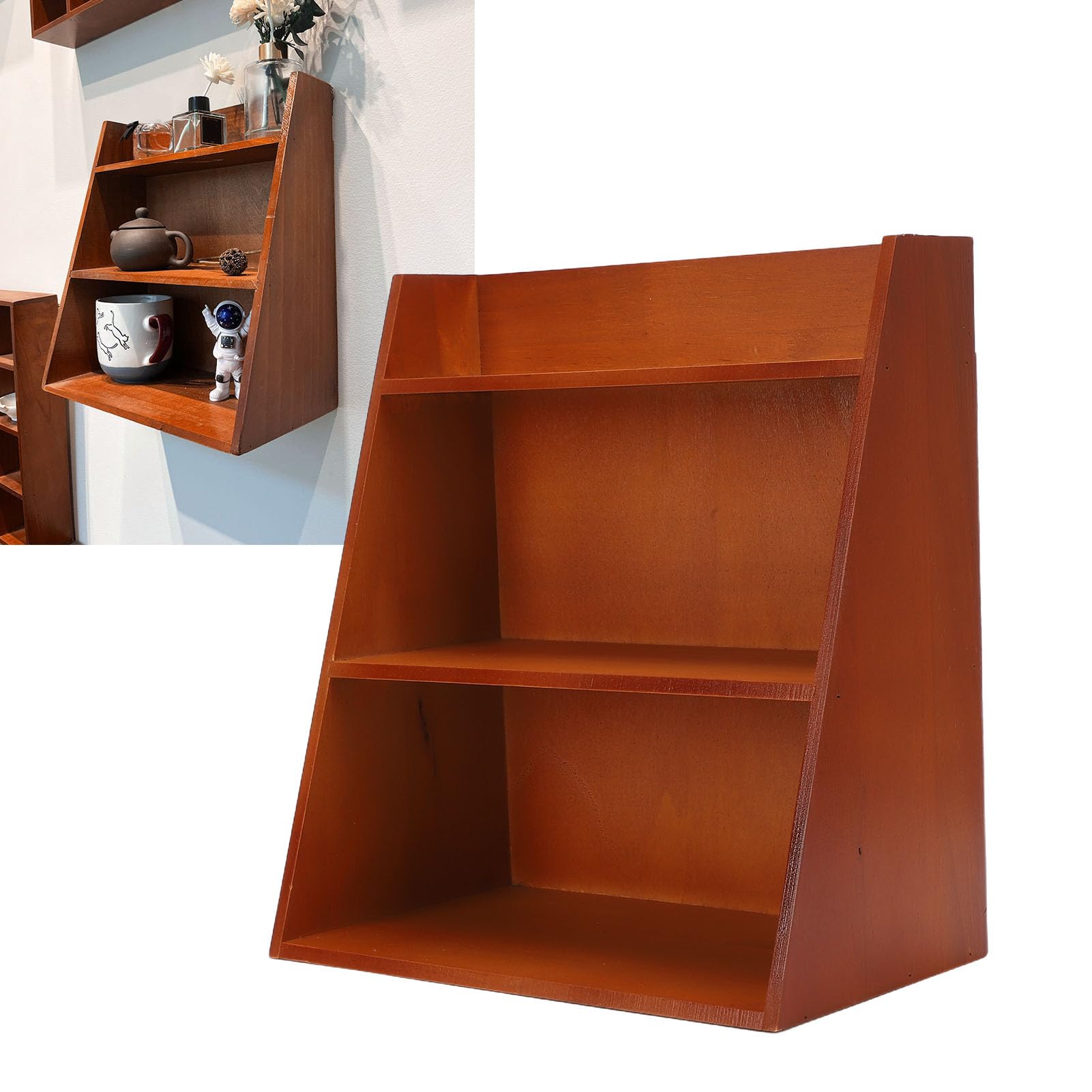 Drewniany Organizer na Biurko z 3 Poziomami