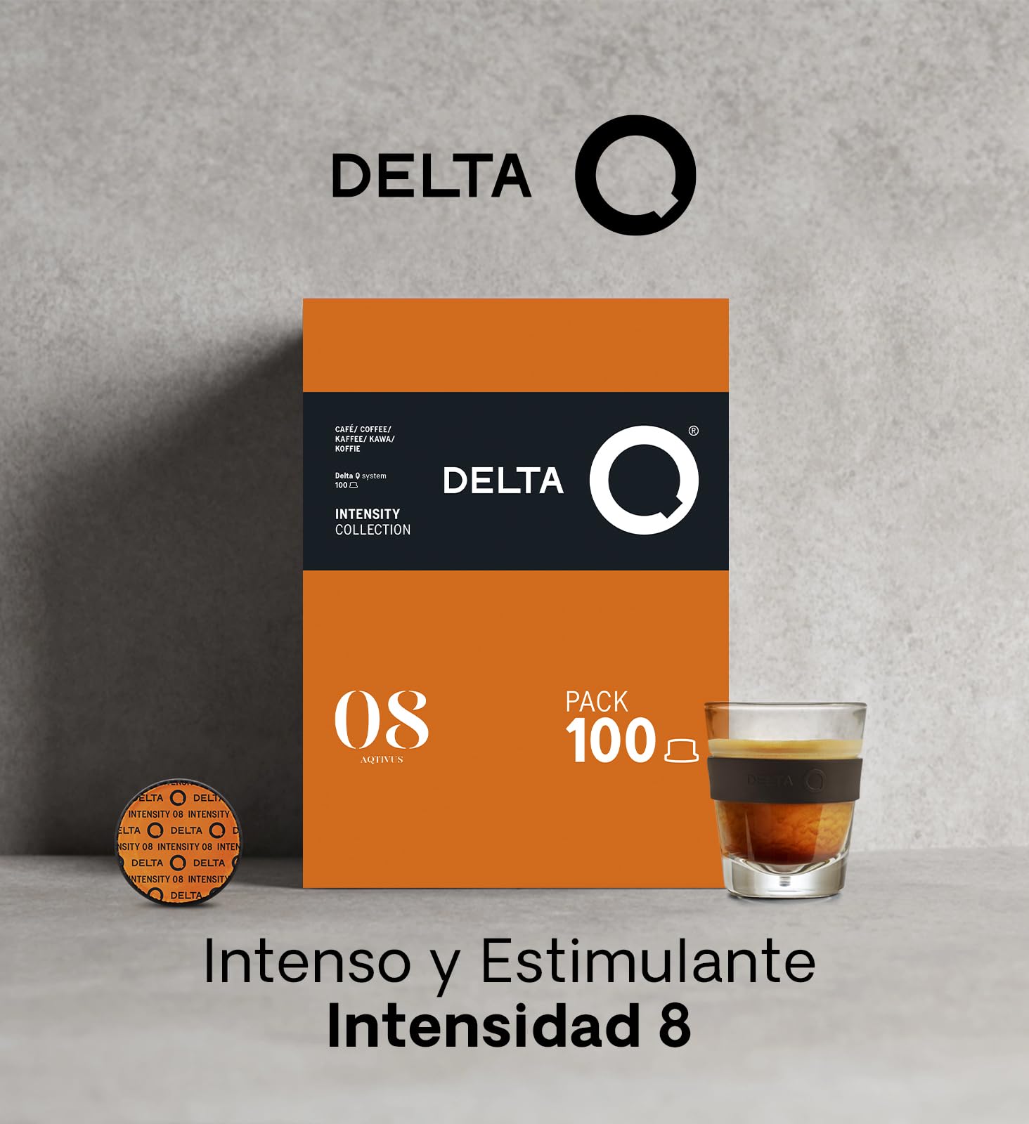 Pack Ahorro Cápsulas Café Delta Q AQtivus 100 + Qalidus 100 – Espresso Intenso y Muy Intenso, Notas de Frutos Secos y Caramelo
